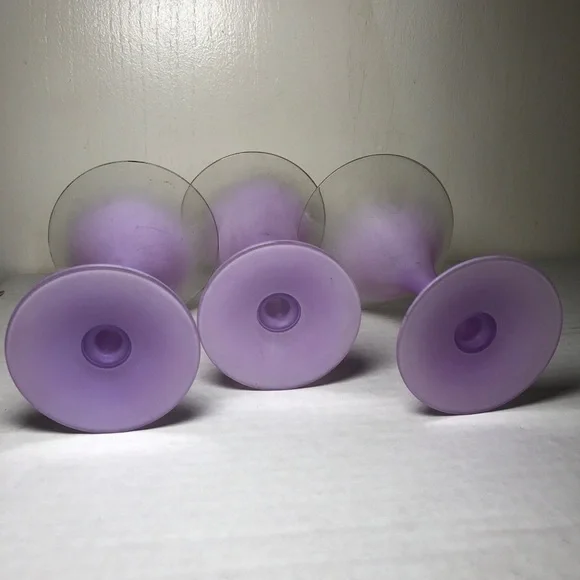 Lavender Purple Blendo 60s Martini Glass Set of Three - Picture 9 of 10